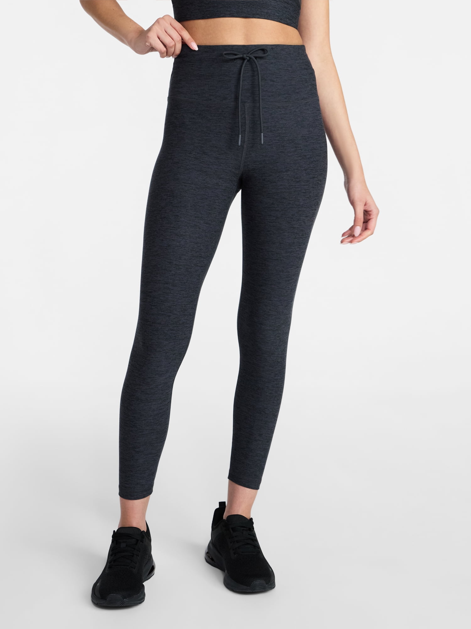 Athletic Works Women's ButterCore Compression Leggings with Drawstring, 7/8 Length, Sizes XS-XXXL