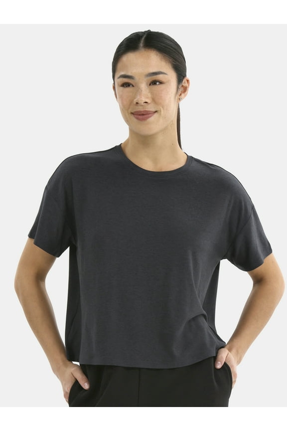 Women's ButterCore Cropped Tee with Short Sleeves, Sizes XS-XXXL
