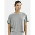 thumbnail image 1 of Athletic Works Women's ButterCore Cropped Tee with Short Sleeves, Sizes XS-XXXL, 1 of 6
