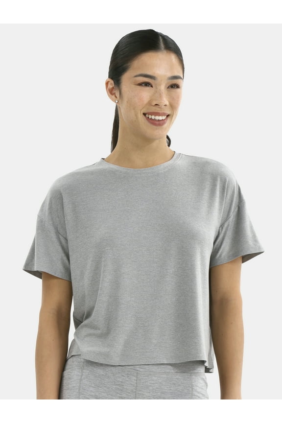 Women's ButterCore Cropped Tee with Short Sleeves, Sizes XS-XXXL