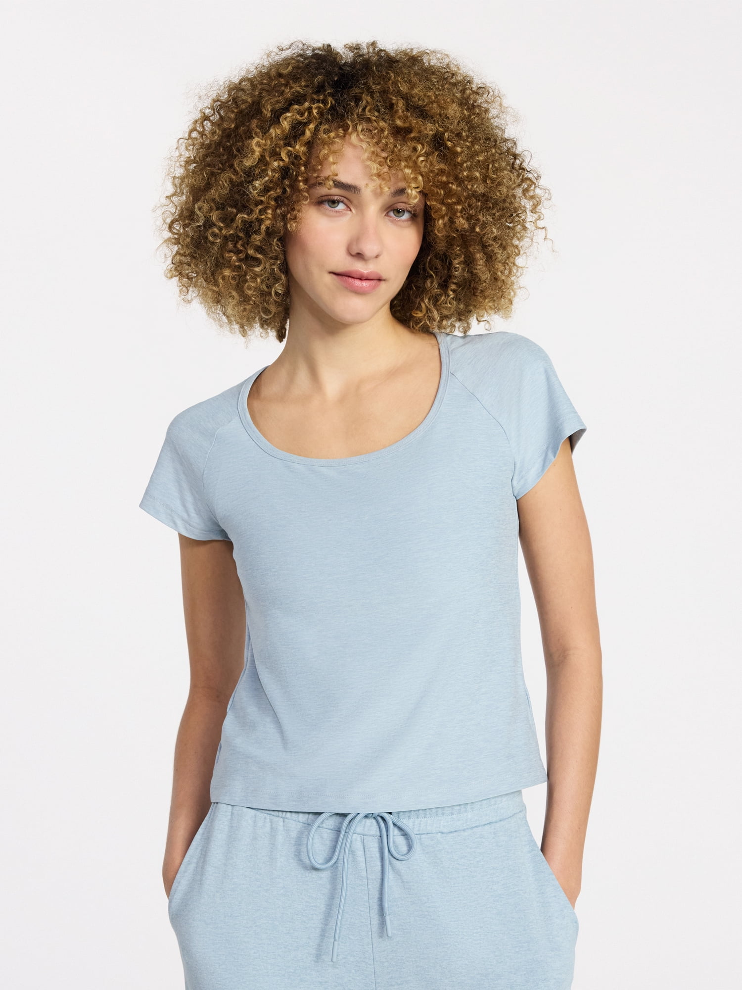 Athletic Works Women's ButterCore Fashion Tee with Short Sleeves, Sizes ...