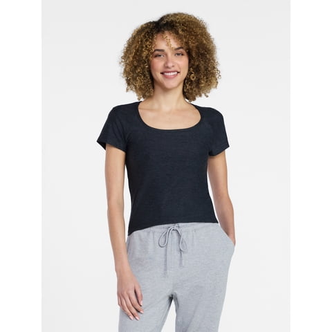 Athletic Works Women's ButterCore Fashion Tee with Short Sleeves, Sizes XS-XXXL