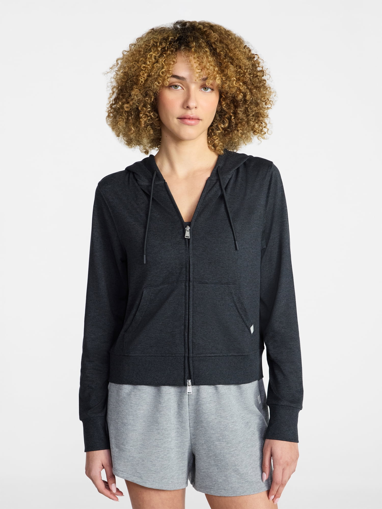Athletic Works Women's and Women's Plus ButterCore Zip Front Hoodie, Sizes XS-4X