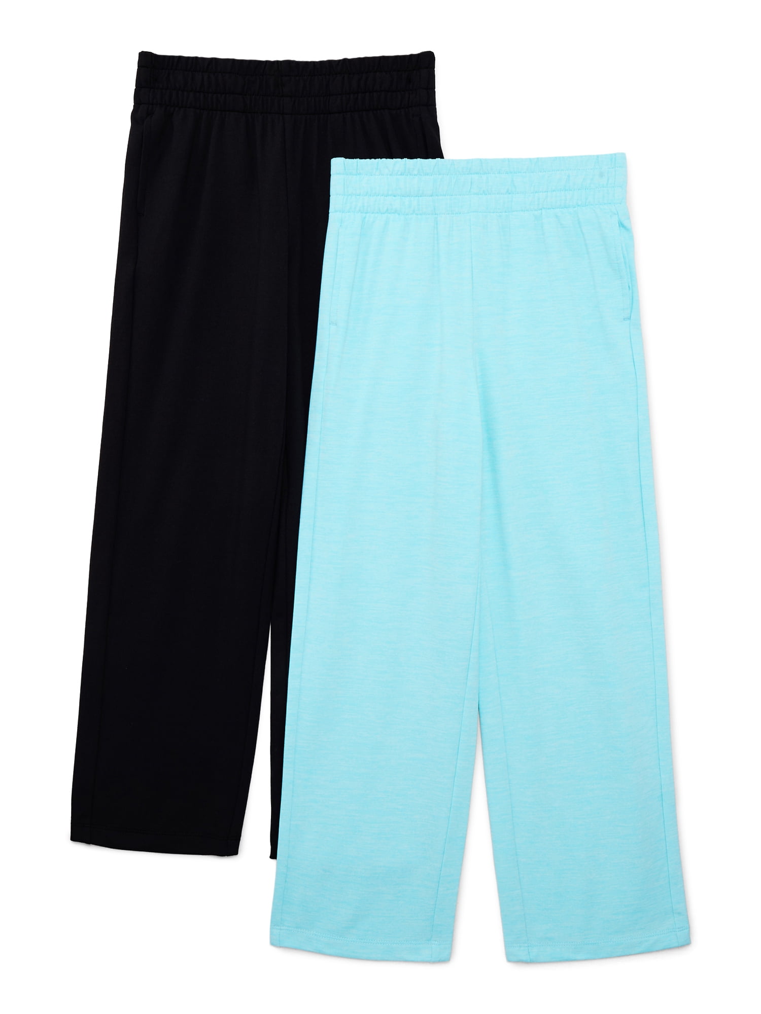 Athletic Works Girl's ButterCore Pant, 2-Pack, Sizes 4-18