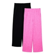 ATHLETIC WORKS Girl's ButterCore Pant, 2-Pack, Sizes 4-18