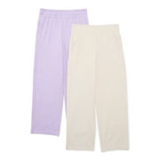 ATHLETIC WORKS Girl's ButterCore Pant, 2-Pack, Sizes 4-18