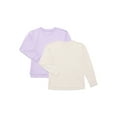 thumbnail image 1 of Athletic Works Girls ButterCore Tee with Long Sleeves, 2-Pack, Sizes 4-18, 1 of 3