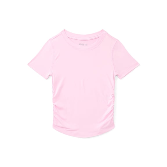 Athletic Works Girls Active Fashion Tee with Short Sleeves, Sizes 4-18 & Plus