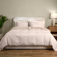 thumbnail image 1 of Allswell Full/Queen Duvet Cover Set, Cotton Linen, 3-Piece, Cream Glaze Stripe, 1 of 11