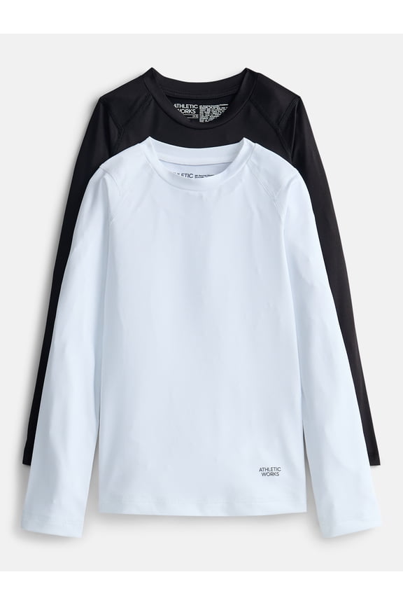 Boys' Active Compression Top with Long Sleeves, 2-Pack, Sizes 4-18