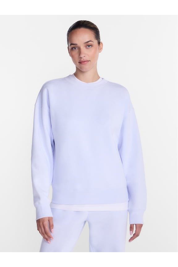 Women's and Women's Plus Fleece Sweatshirt with Long Sleeves, Sizes XS-4X