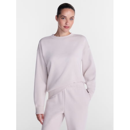 Athletic Works Women's and Women's Plus Fleece Sweatshirt with Long Sleeves, Sizes XS-4X