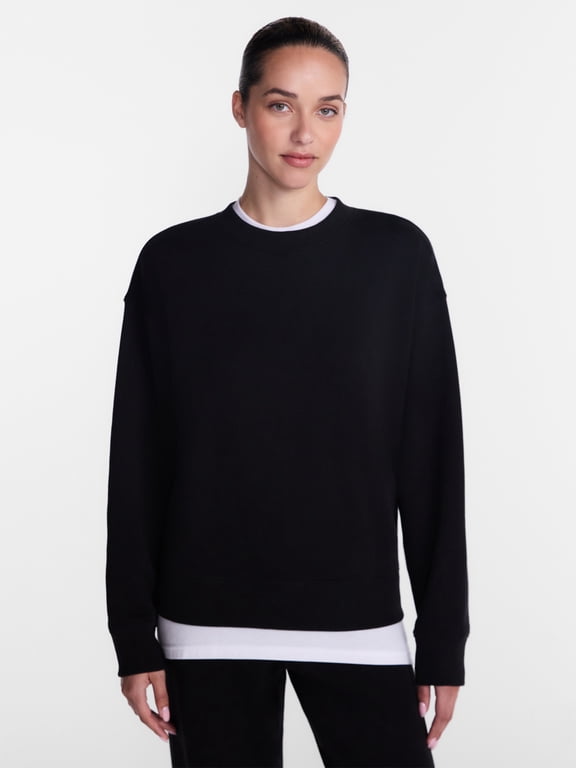 Women's and Women's Plus Fleece Sweatshirt with Long Sleeves, Sizes XS-4X