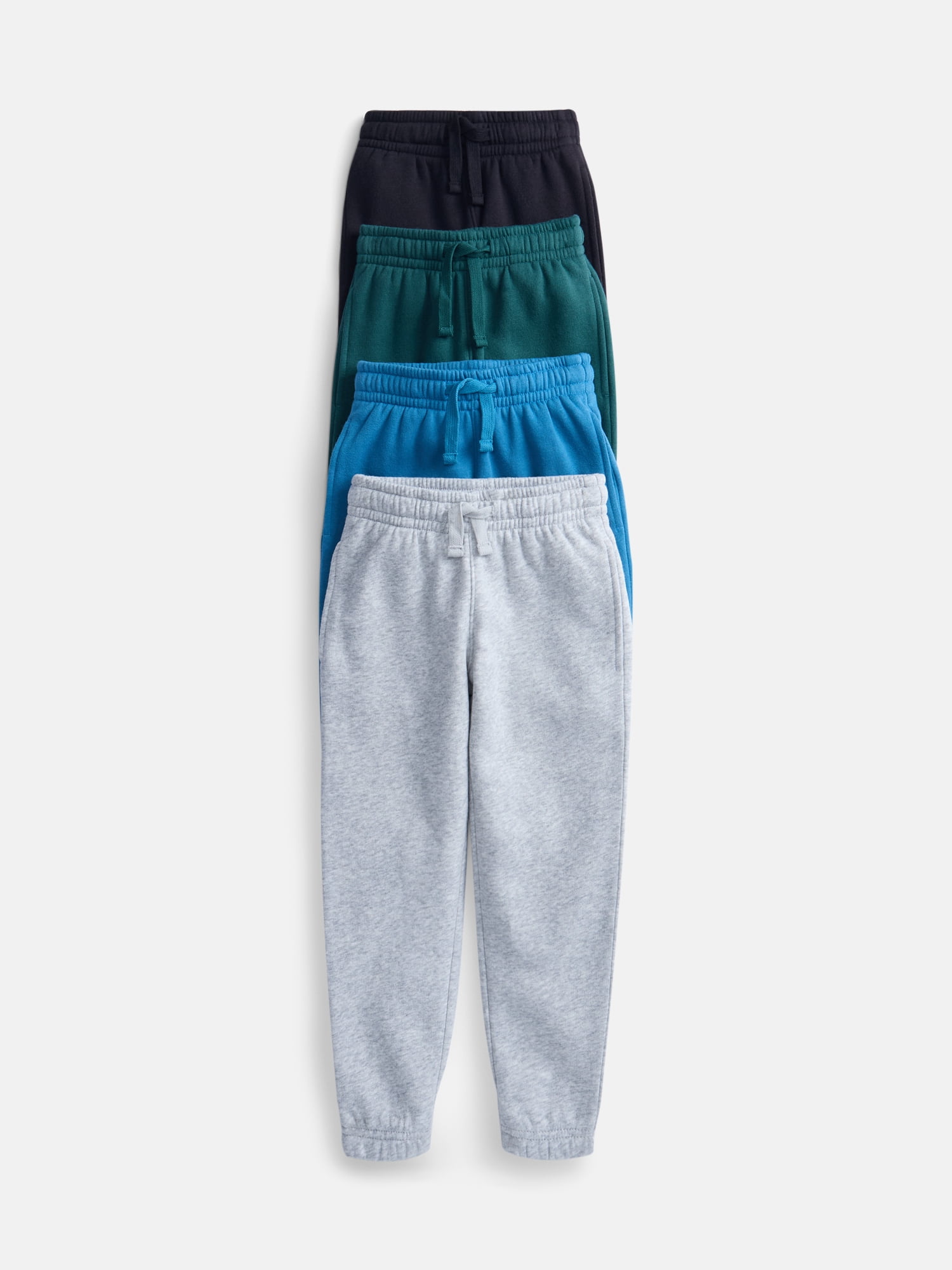Athletic Works Boys Fleece Jogger Sweatpants, 4-Pack, Sizes 4-18 & Husky