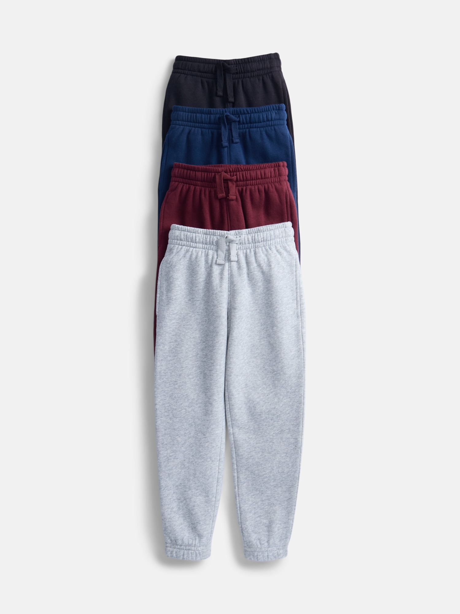 Athletic Works Boys Fleece Jogger Sweatpants, 4-Pack, Sizes 4-18 & Husky