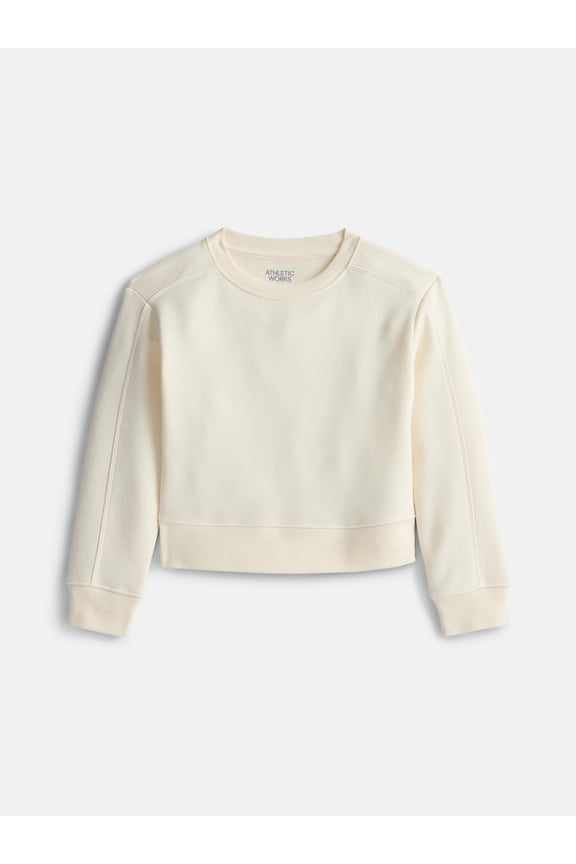 Girl's Fleece Crewneck Sweatshirt, Sizes 4-18 & Plus