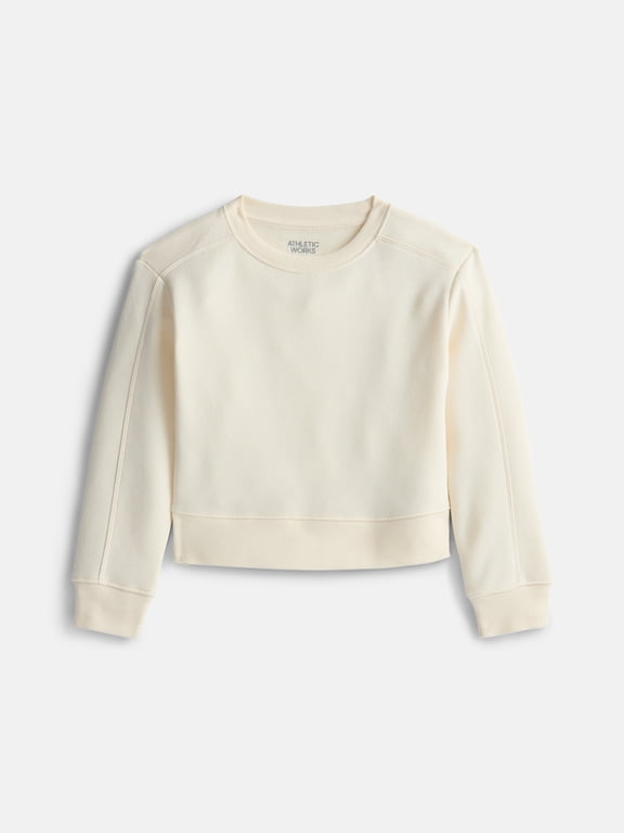 Girl's Fleece Crewneck Sweatshirt, Sizes 4-18 & Plus