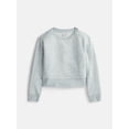 thumbnail image 1 of Athletic Works Girl's Active Core Fleece Crewneck Sweatshirt, Sizes 4-18 & Plus, 1 of 3