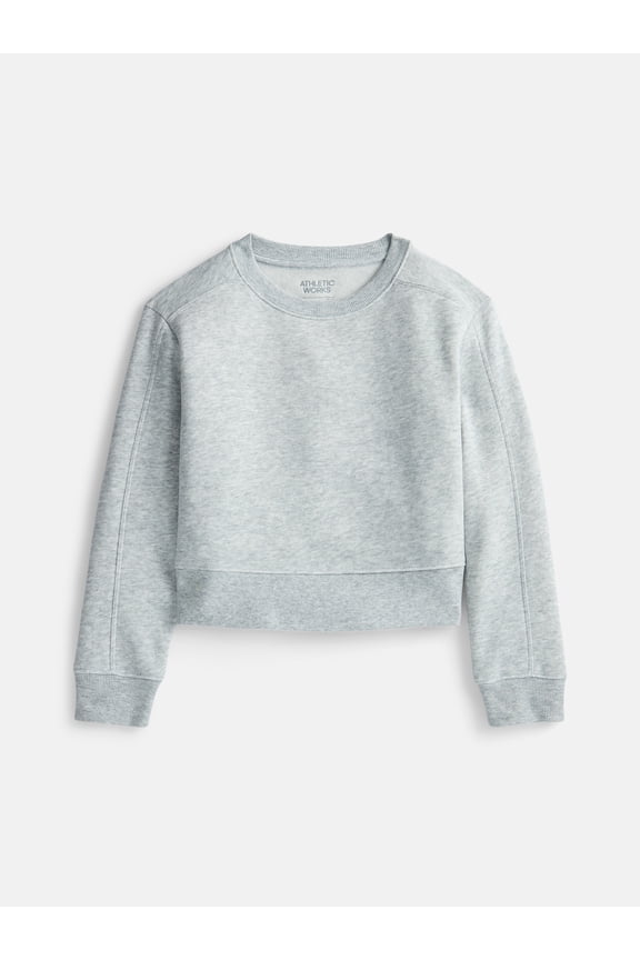 Girl's Active Core Fleece Crewneck Sweatshirt, Sizes 4-18 & Plus