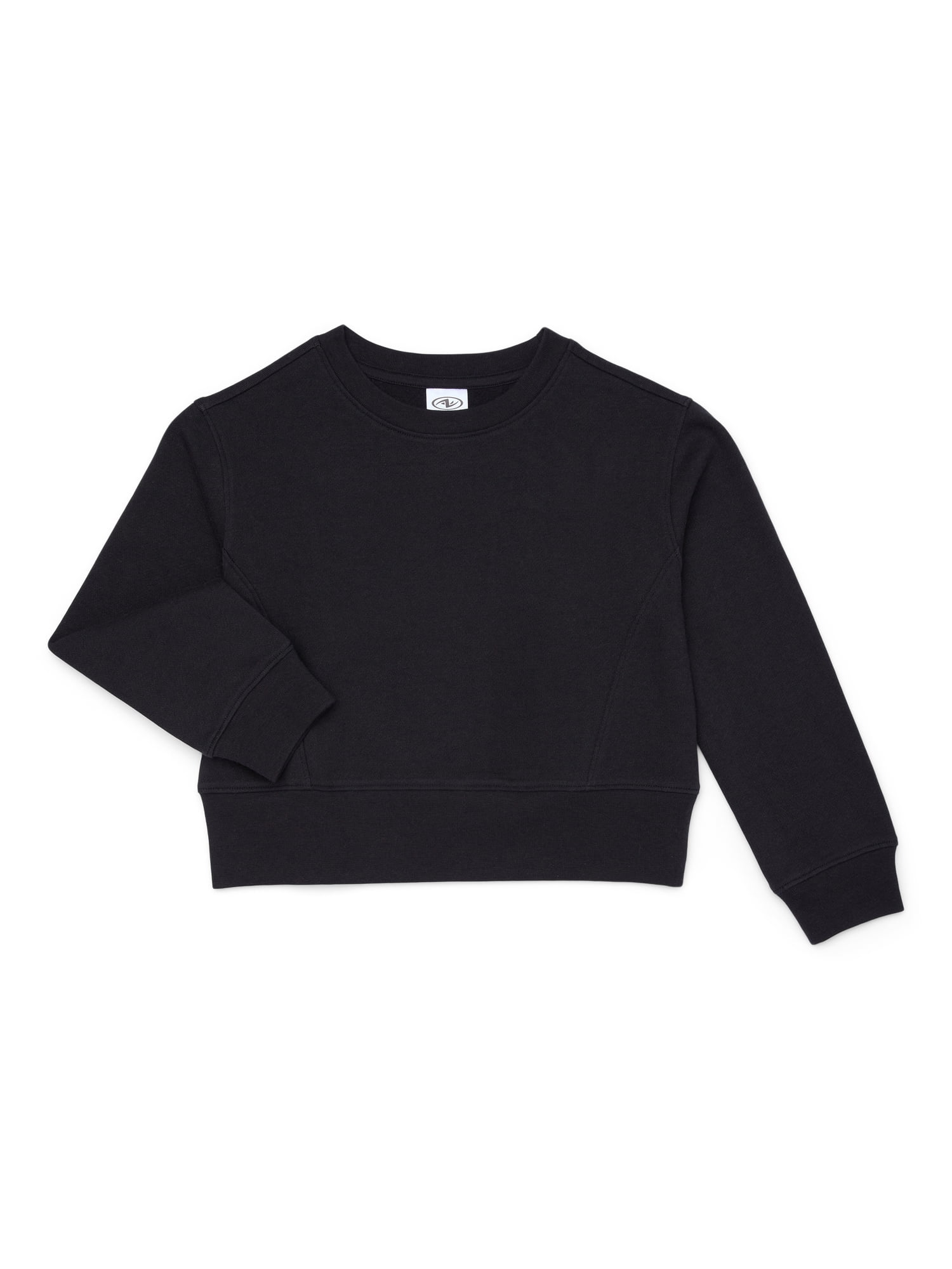 Athletic Works Girl's Fleece Crewneck Sweatshirt, Sizes 4-18 & Plus