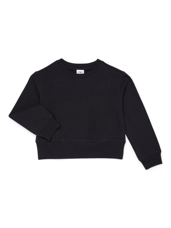 Girl's Fleece Crewneck Sweatshirt, Sizes 4-18 & Plus