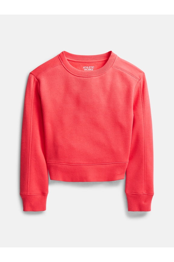 Girl's Active Core Fleece Crewneck Sweatshirt, Sizes 4-18 & Plus