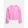 thumbnail image 1 of Athletic Works Girl's Active Core Fleece Crewneck Sweatshirt, Sizes 4-18 & Plus, 1 of 3