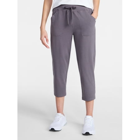 Athletic Works Women's and Women's Plus Knit Capri Pants, 22" Inseam, Sizes XS-4X