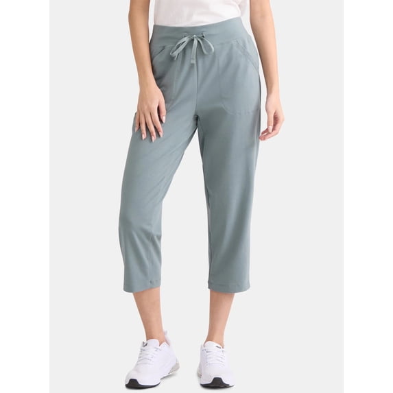 Athletic Works Women's and Women's Plus Knit Capri Pants, 22" Inseam, Sizes XS-4X