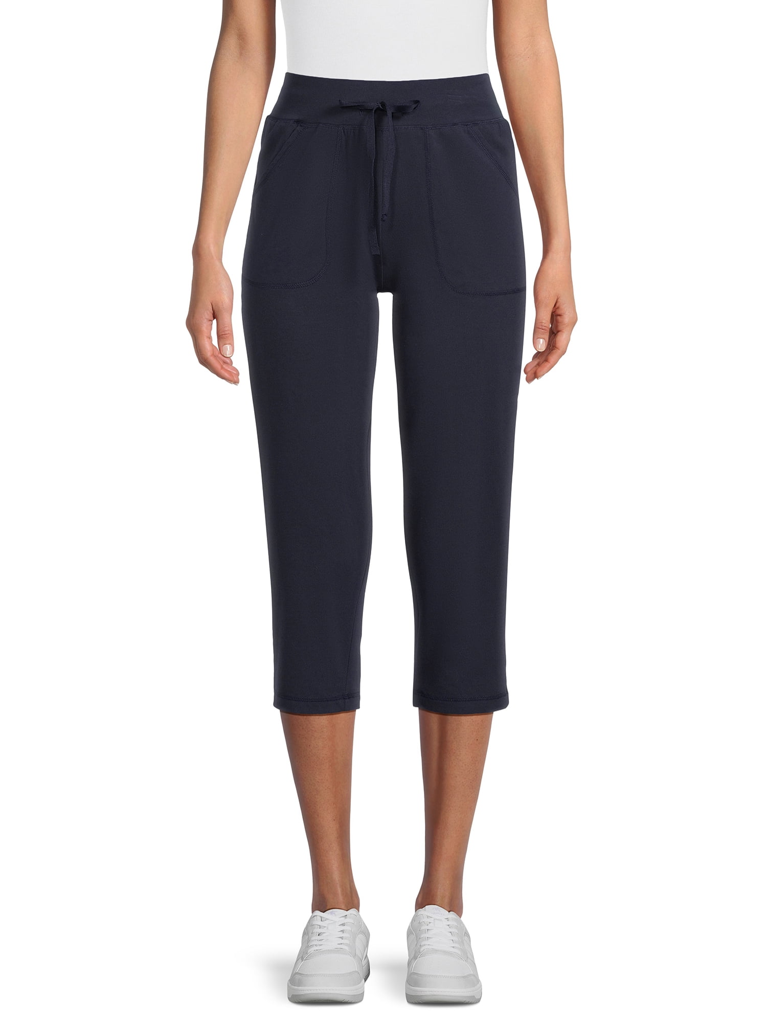 Athletic Works Women's and Women's Plus Knit Capri Pants, 22" Inseam, Sizes XS-4X