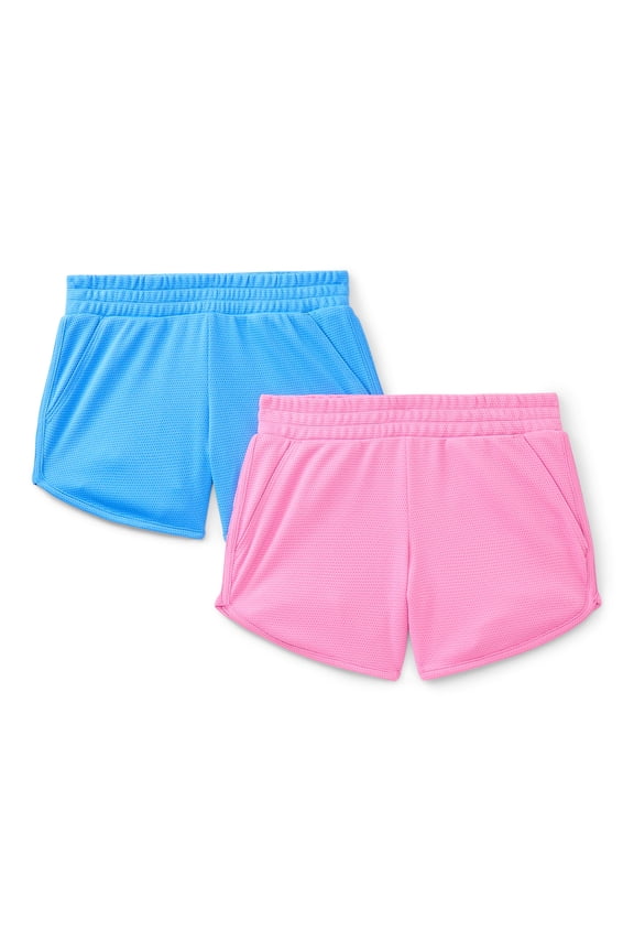 Girls Active Core Shorts, 2-Pack, Sizes 4-18 Plus