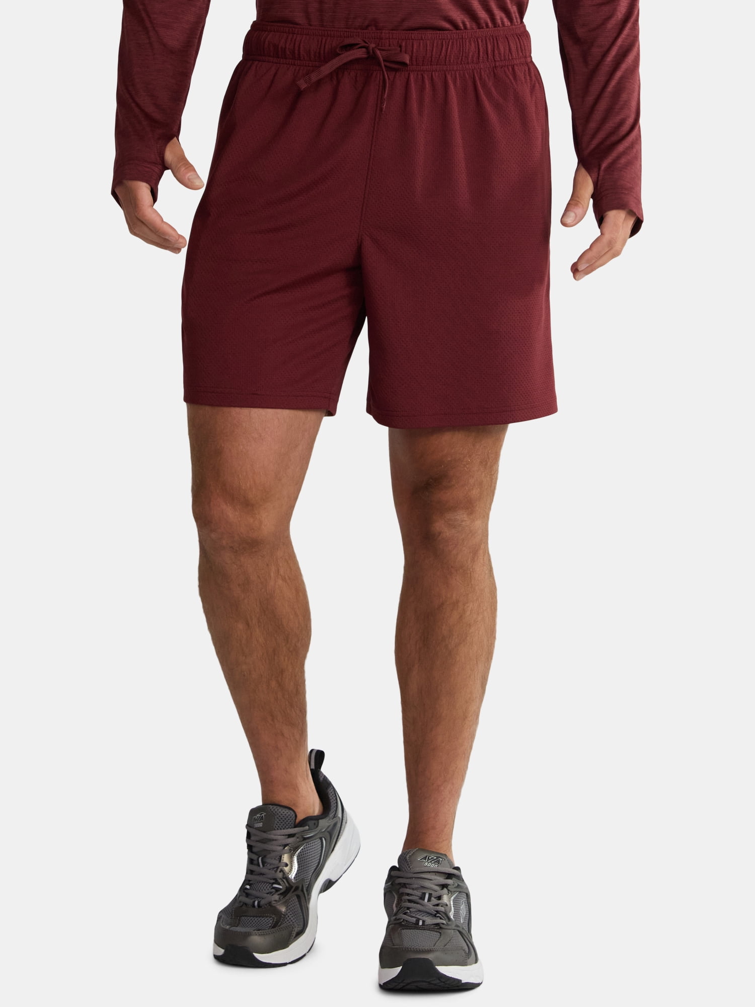 Athletic Works Men's and Big Men's Mesh Shorts, 7" Inseam, Sizes S-5XL