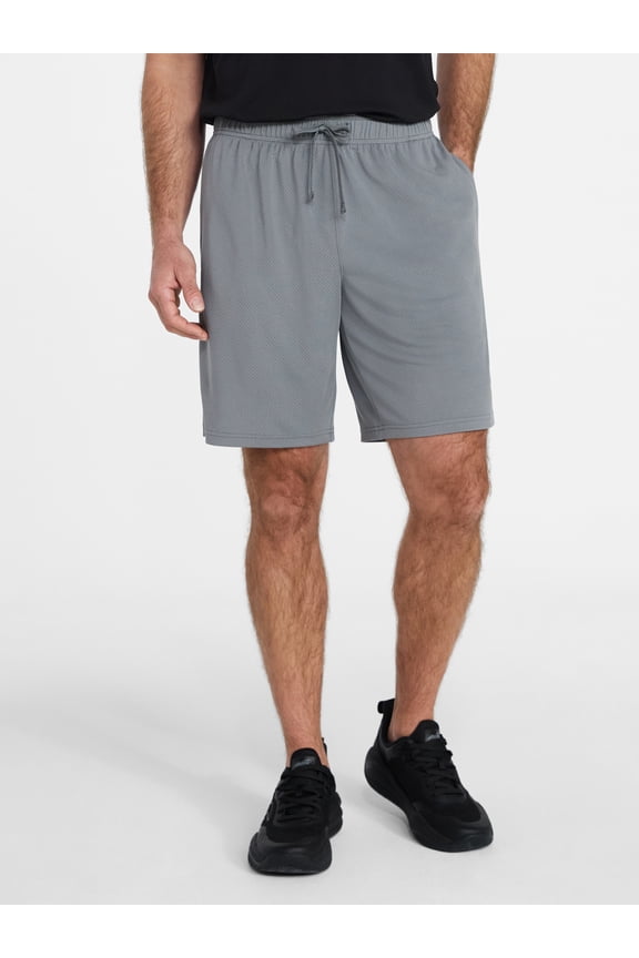Men's and Big Men's Active Mesh Shorts, 9" Inseam, Sizes XS-5XL