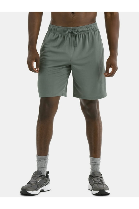 Men's and Big Men's Active Mesh Shorts, 9" Inseam, Sizes XS-5XL