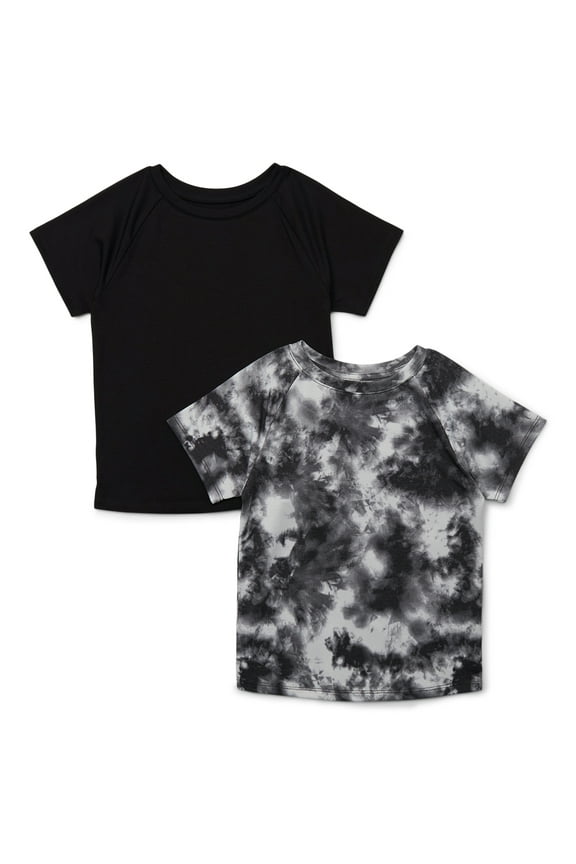 Girls Active Tee with Short Sleeves, 2-Pack, Sizes 4-18 & Plus