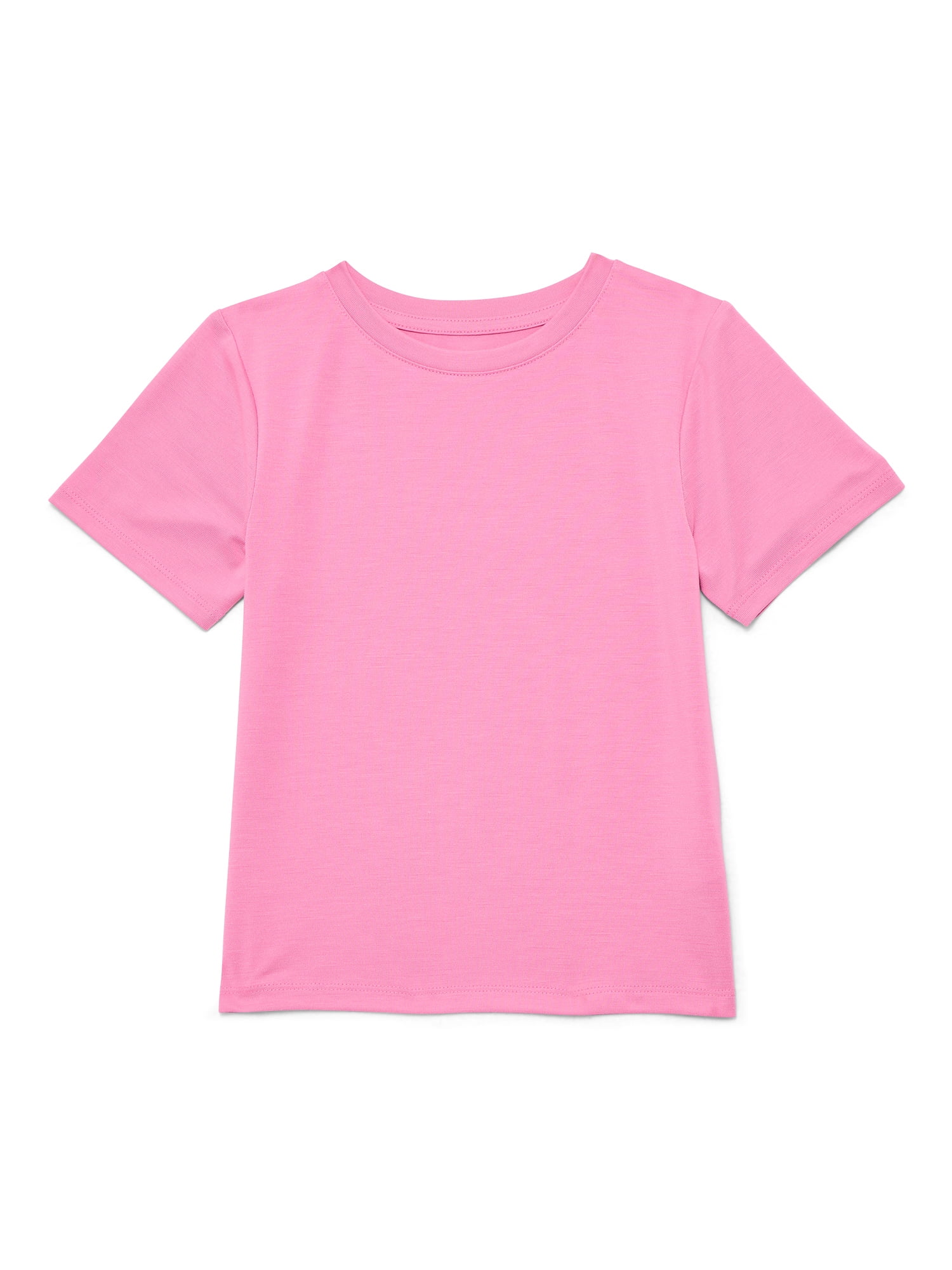 Athletic Works Girls Active Tee with Short Sleeves, Sizes 4-18 & Plus