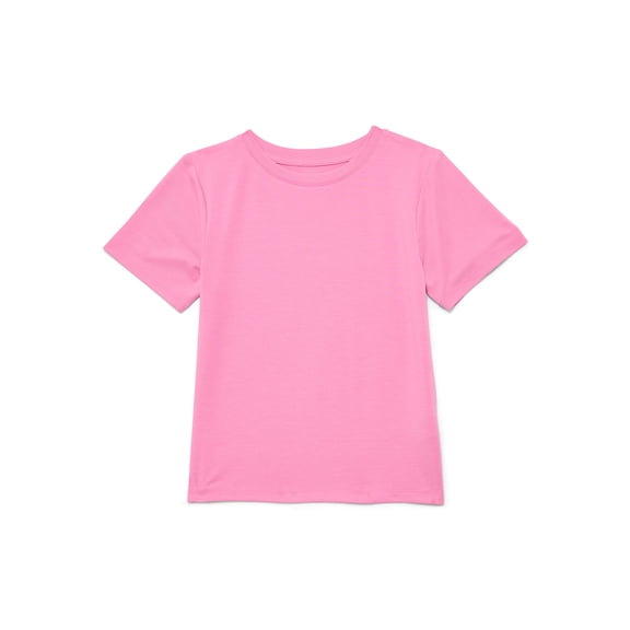 Athletic Works Girls Active Tee with Short Sleeves, Sizes 4-18 & Plus