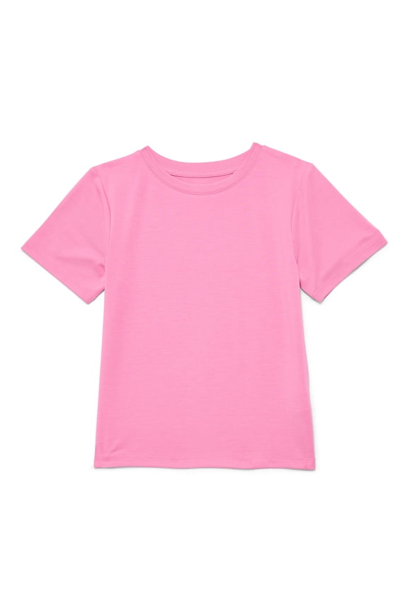 Girls Active Tee with Short Sleeves, Sizes 4-18 & Plus