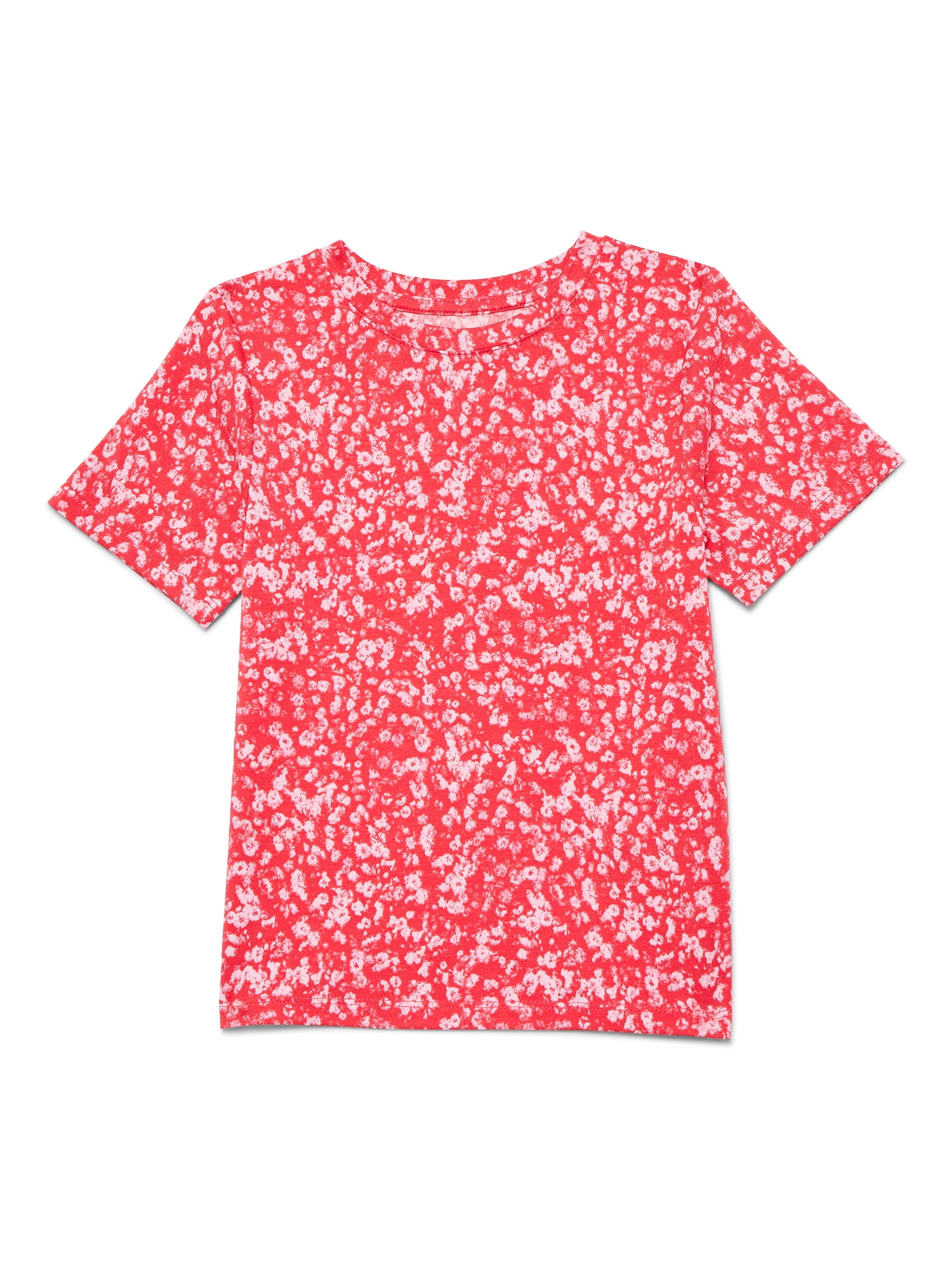 Athletic Works Girls Active Tee with Short Sleeves, Sizes 4-18 & Plus