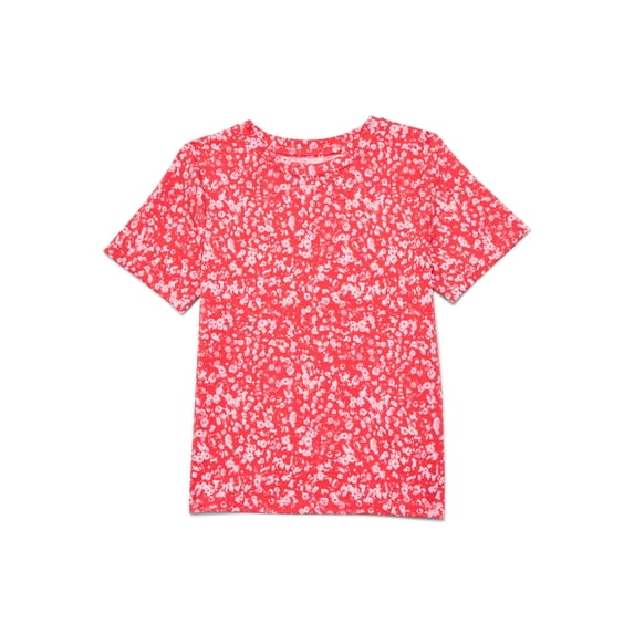 Athletic Works Girls Active Tee with Short Sleeves, Sizes 4-18 & Plus