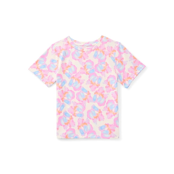 Athletic Works Girls Active Tee with Short Sleeves, Sizes 4-18 & Plus