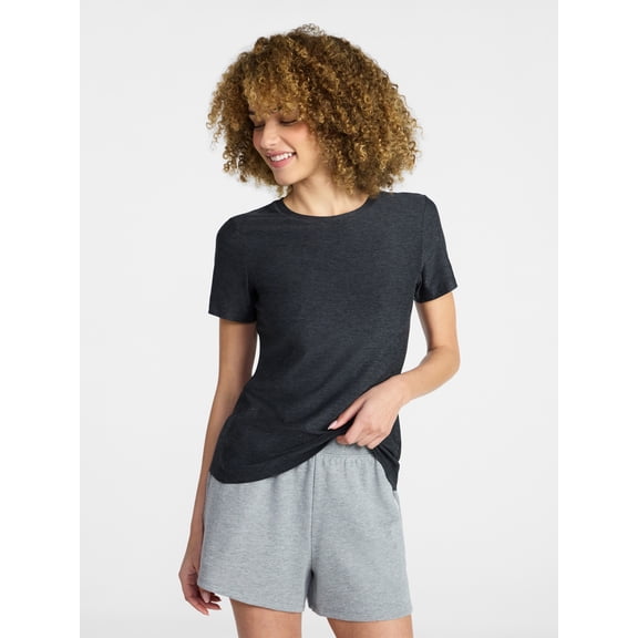 Athletic Works Women's and Women's ButterCore Tee with Silvadur Finish, Sizes XS-4X