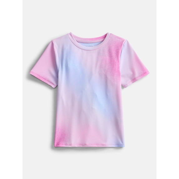 Athletic Works Girls Active Tee with Short Sleeves, Sizes 4-18 & Plus