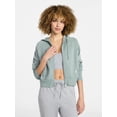 thumbnail image 1 of Athletic Works Women's Mineral Wash French Terry Cropped Zip Hoodie, Size XS-XXXL, 1 of 7