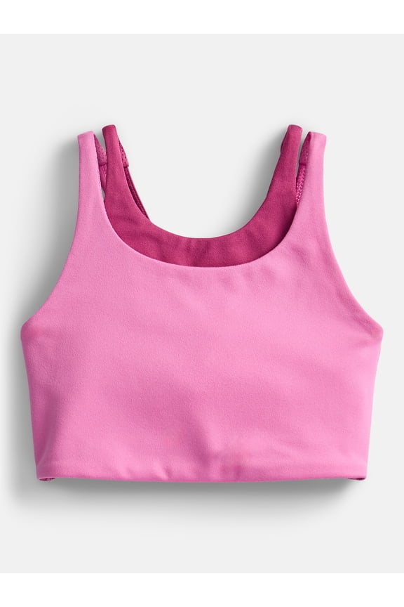 Girl’s Active Fashion Sports Bra, Sizes 4-18 & Plus