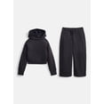 thumbnail image 1 of Athletic Works Girls Fleece Sweatshirt and Barrel Leg Pants, 2 Piece, Sizes 4-18 & Plus, 1 of 3