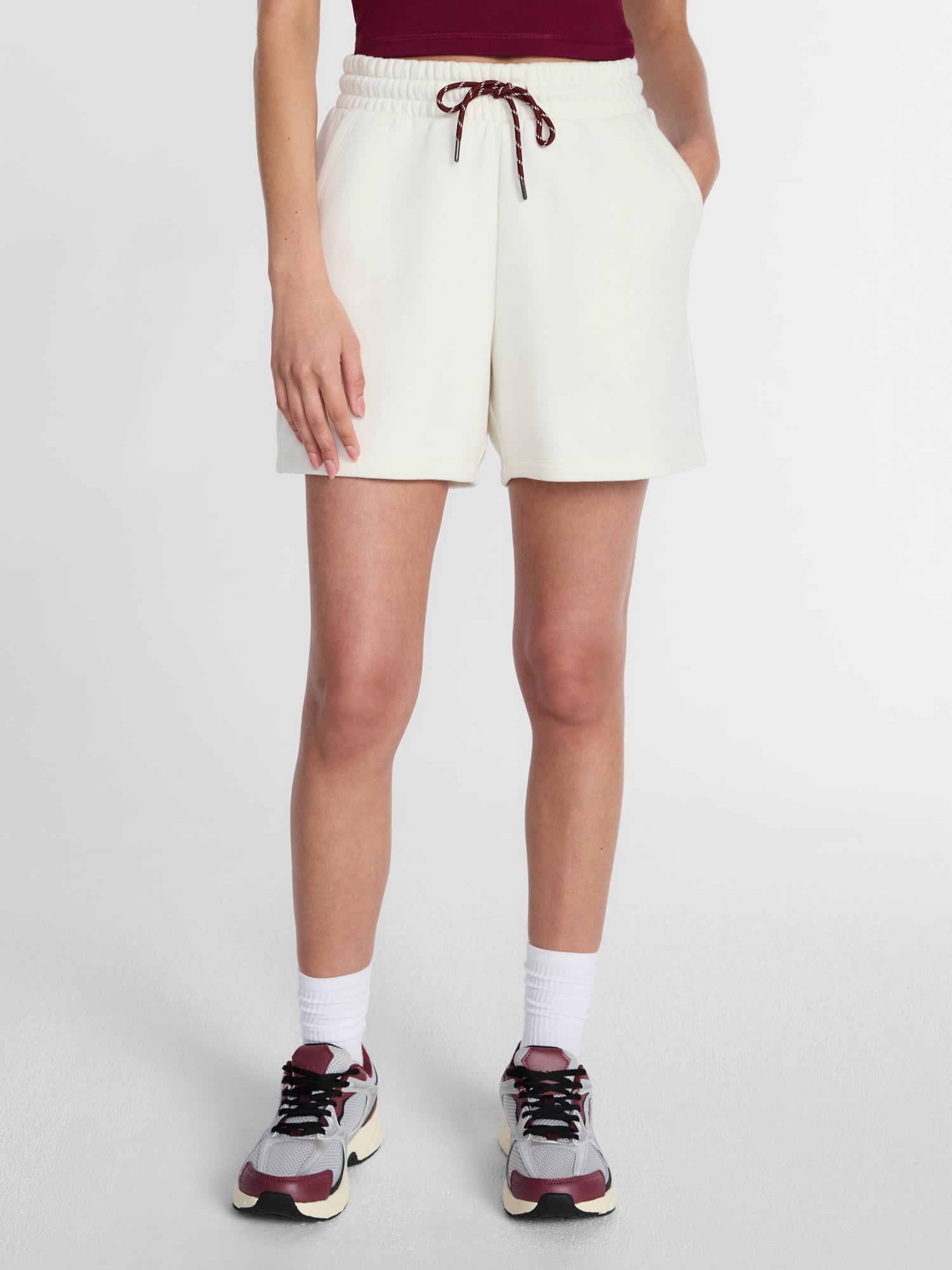 Athletic Works Women's and Women's Plus Fleece Shorts, 5'' Inseam, Size XS-4X