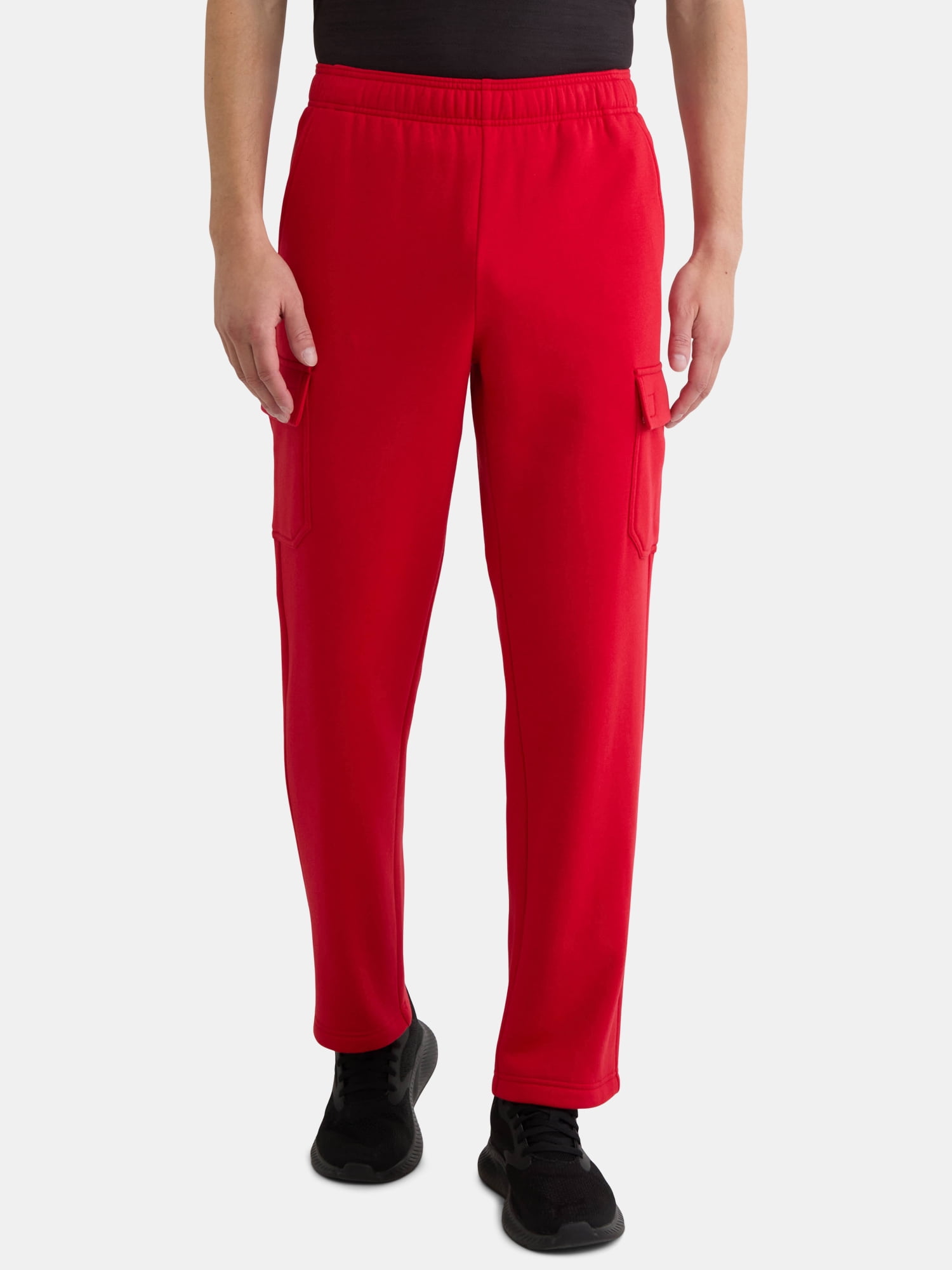 Athletic Works Men's and Big Men's Fleece Cargo Sweatpants, Sizes XS-4XLT