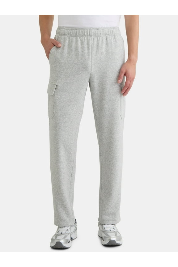 Men's and Big Men's Fleece Cargo Sweatpants, Sizes XS-4XLT