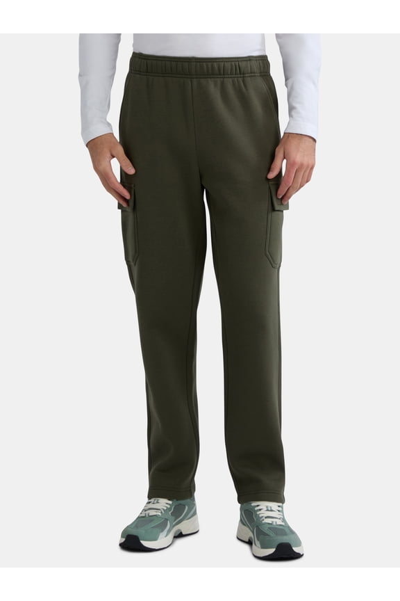 Men's and Big Men's Fleece Cargo Sweatpants, Sizes XS-4XLT